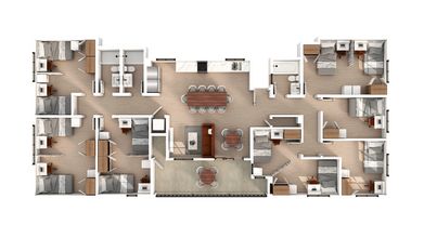 6 Bedroom | 4 Bath Shared-Premium floor plan